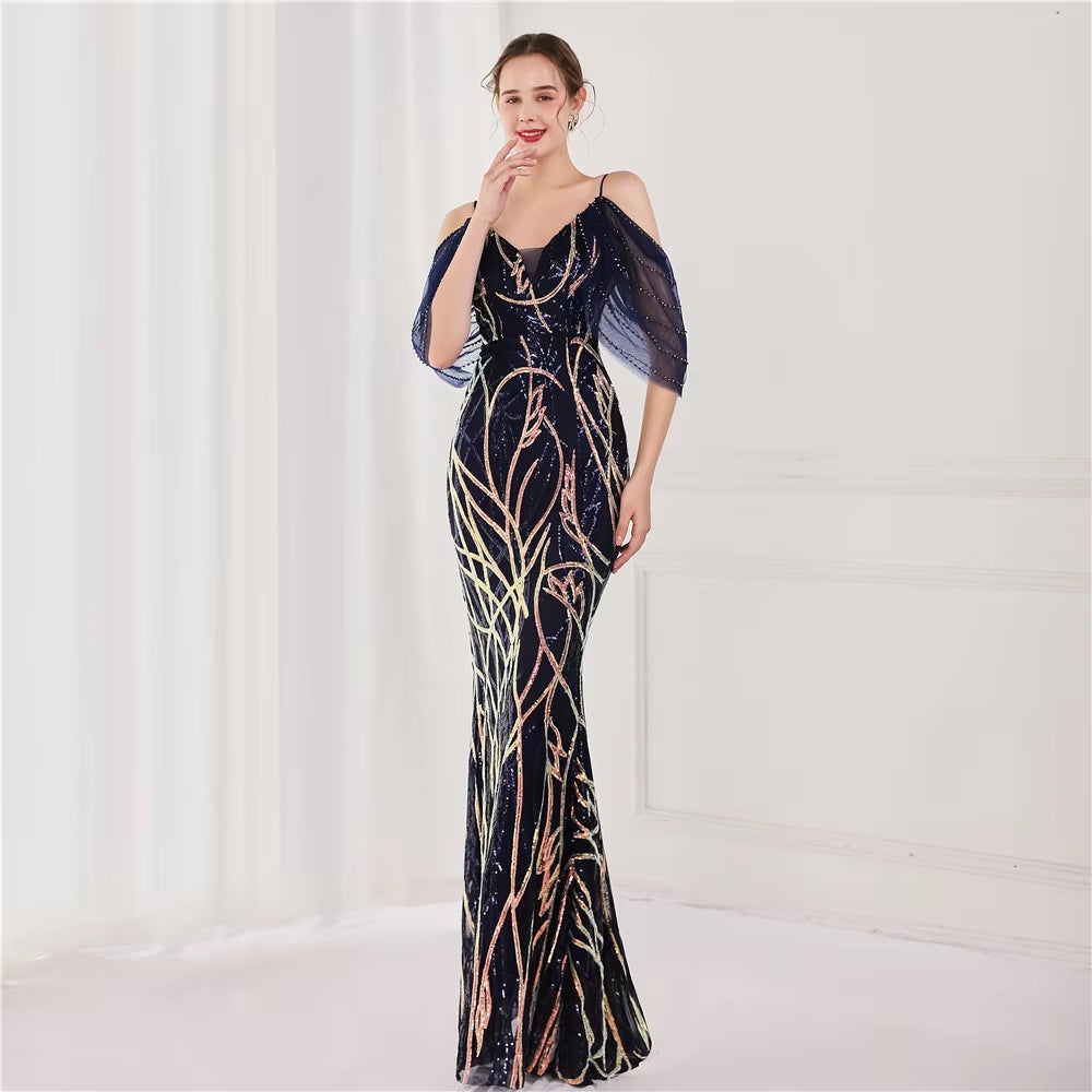 ElegantEvening Dress Women Sequin Dress Maxi Dress 