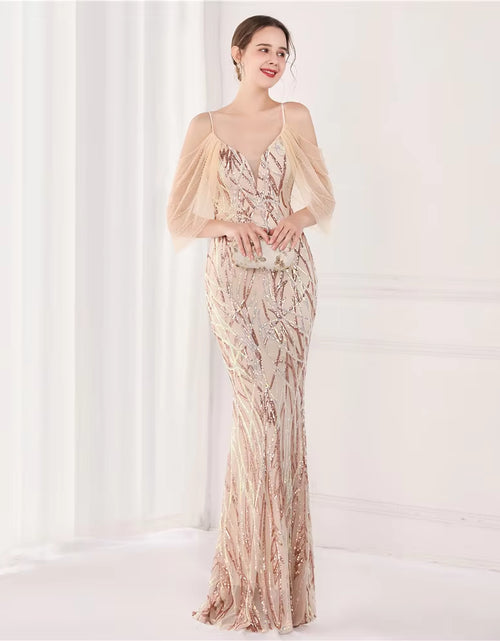 Load image into Gallery viewer, ElegantEvening Dress Women Sequin Dress Maxi Dress 
