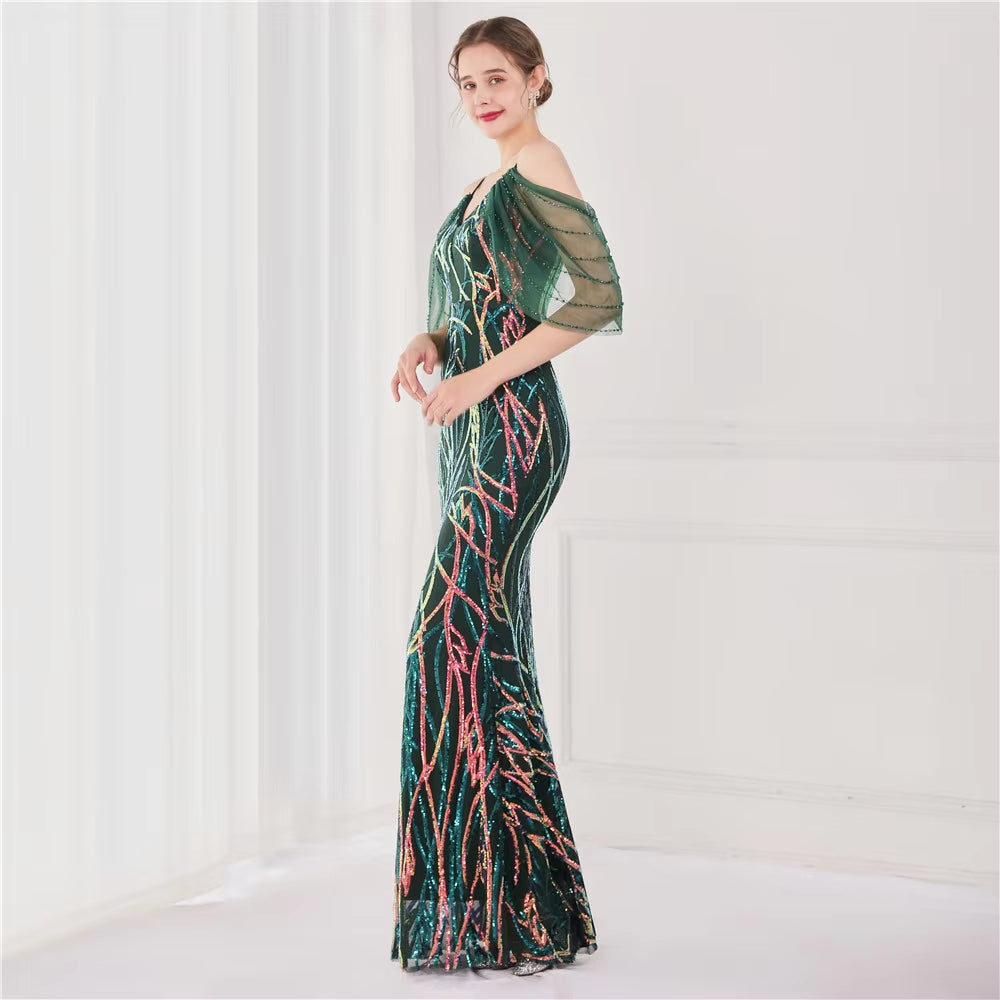 ElegantEvening Dress Women Sequin Dress Maxi Dress 