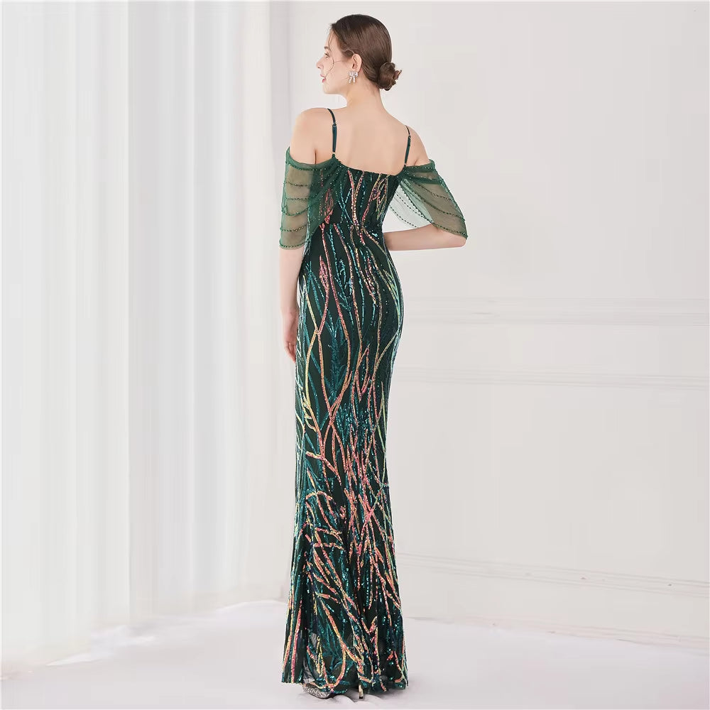 ElegantEvening Dress Women Sequin Dress Maxi Dress 