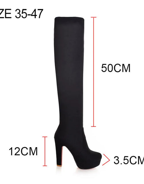 Load image into Gallery viewer, Step into Elegance: Winter Over-The-Knee High-Heel Platform Boots
