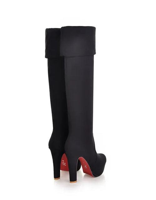 Load image into Gallery viewer, Step into Elegance: Winter Over-The-Knee High-Heel Platform Boots
