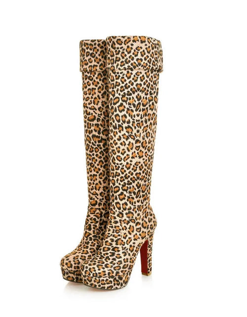 Load image into Gallery viewer, Step into Elegance: Winter Over-The-Knee High-Heel Platform Boots
