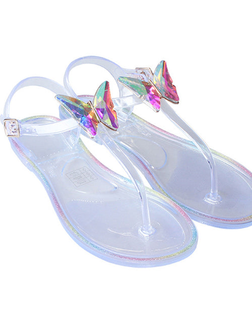 Load image into Gallery viewer, Crystal Clear Comfort: Summer Jelly Sandals with Sparkling Diamond Accents Wholesale
