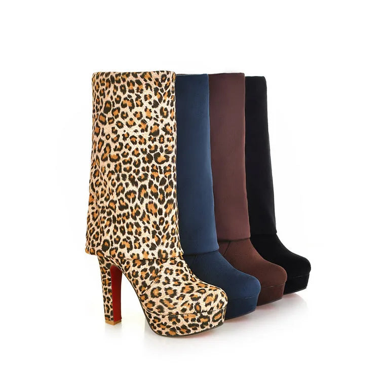 Step into Elegance: Winter Over-The-Knee High-Heel Platform Boots