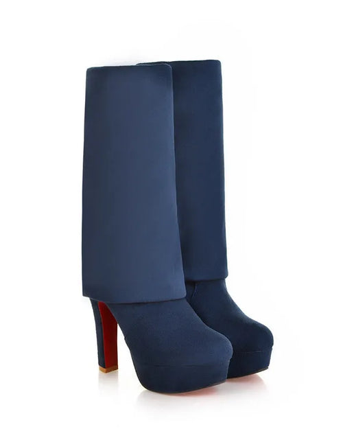 Load image into Gallery viewer, Step into Elegance: Winter Over-The-Knee High-Heel Platform Boots
