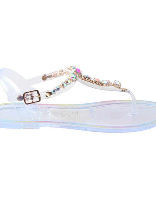 Load image into Gallery viewer, Crystal Clear Comfort: Summer Jelly Sandals with Sparkling Diamond Accents Wholesale
