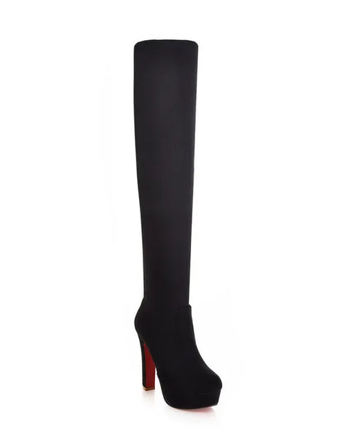 Load image into Gallery viewer, Step into Elegance: Winter Over-The-Knee High-Heel Platform Boots
