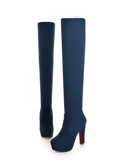 Load image into Gallery viewer, Step into Elegance: Winter Over-The-Knee High-Heel Platform Boots
