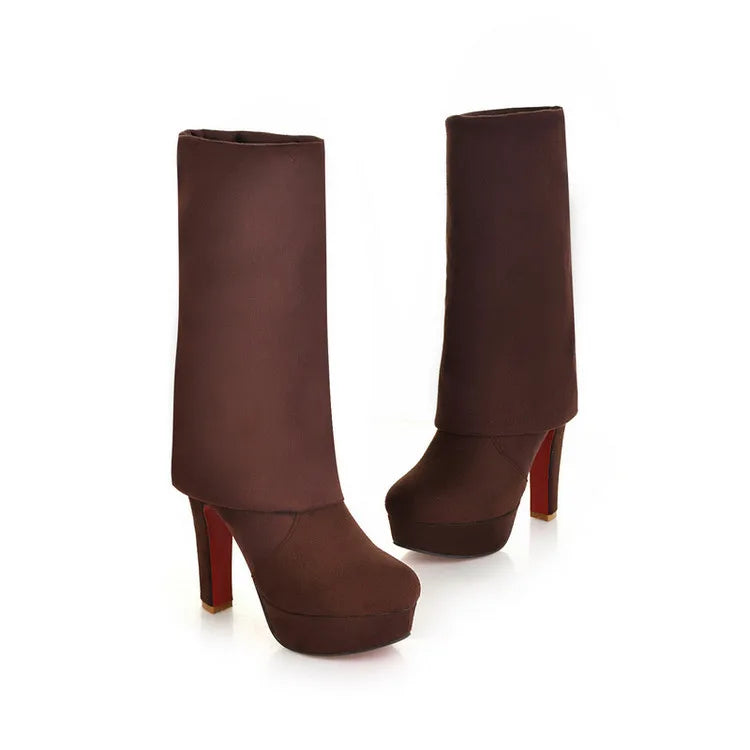 Step into Elegance: Winter Over-The-Knee High-Heel Platform Boots