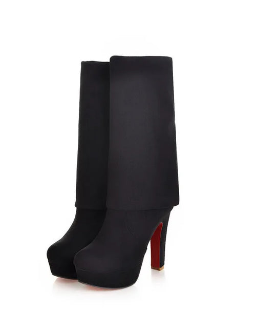 Load image into Gallery viewer, Step into Elegance: Winter Over-The-Knee High-Heel Platform Boots
