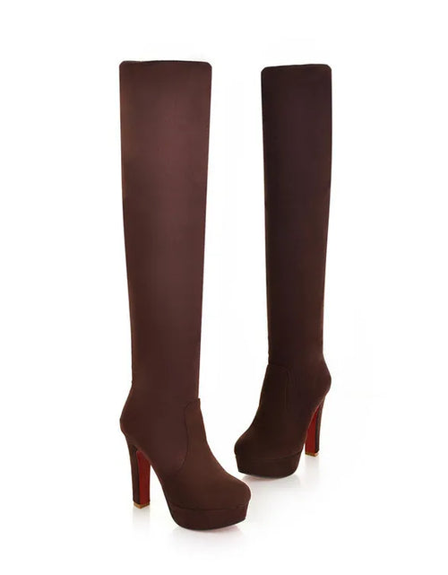 Load image into Gallery viewer, Step into Elegance: Winter Over-The-Knee High-Heel Platform Boots
