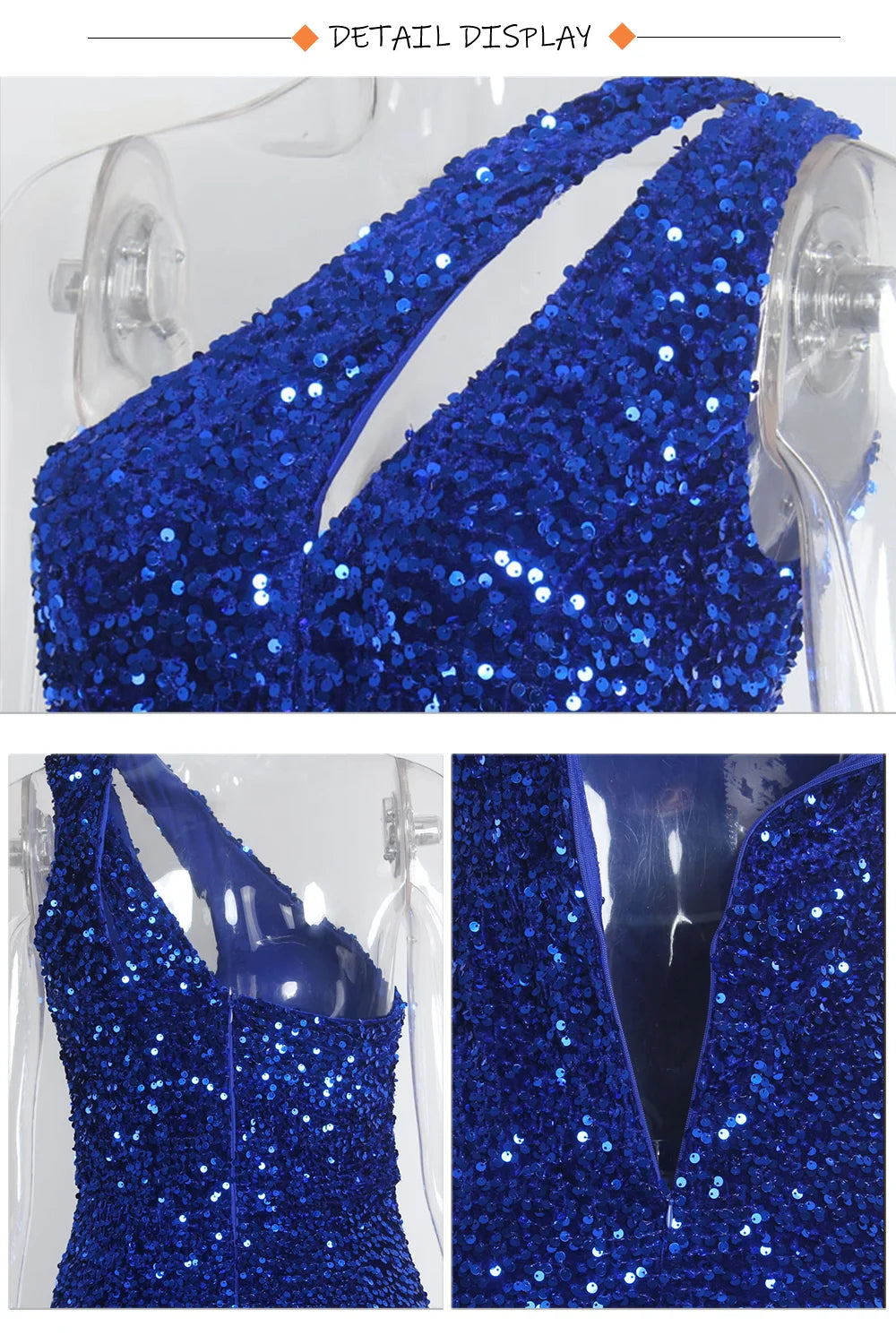 Show-Stopping: Sexy Cut-Out Sequin Bodycon Party Dress for Unforgettable Nights