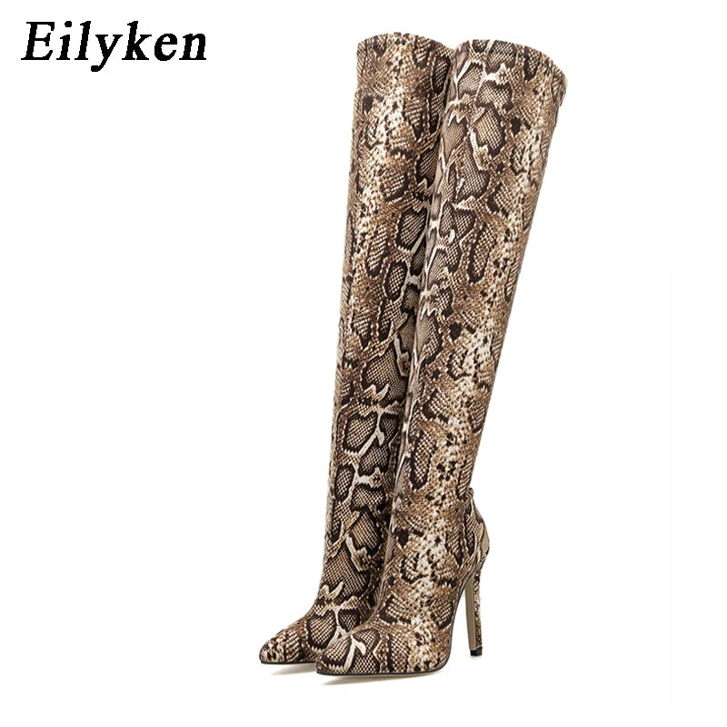 Fierce & Flawless: Leopard and Serpentine Thigh-High Boots