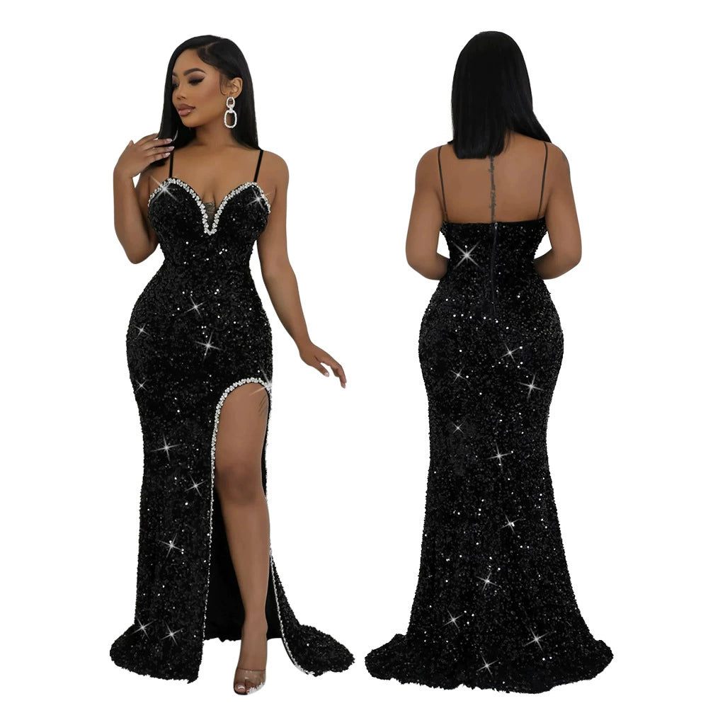 Elegant Long Bodycon Party Dress – Sexy Evening Wear for Women