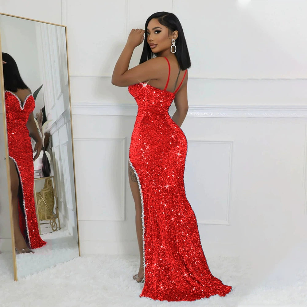 Elegant Long Bodycon Party Dress – Sexy Evening Wear for Women