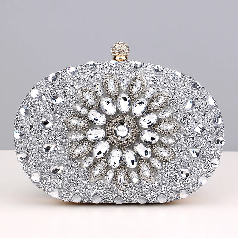 Luxury Diamond Crystal Clutch – Elegant Evening Bag for Weddings & Parties