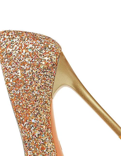 Load image into Gallery viewer, Elegant Sparkly Sequin Stiletto Pumps – Perfect Party Heels
