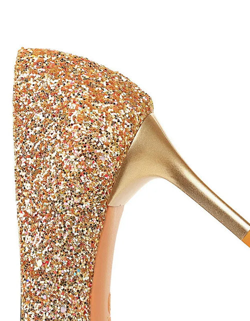 Load image into Gallery viewer, Elegant Sparkly Sequin Stiletto Pumps – Perfect Party Heels
