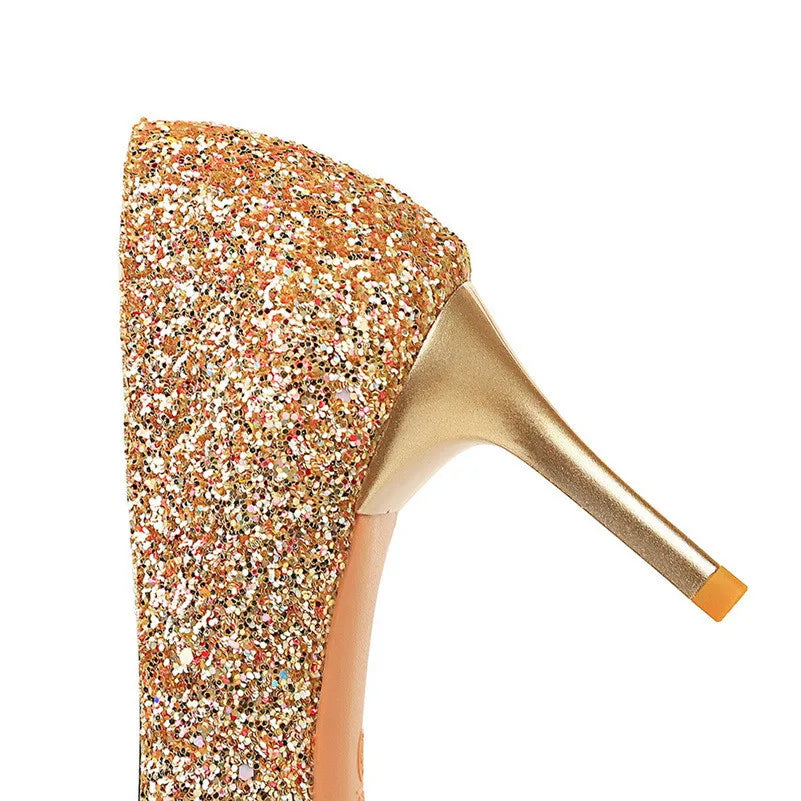 Elegant Sparkly Sequin Stiletto Pumps – Perfect Party Heels