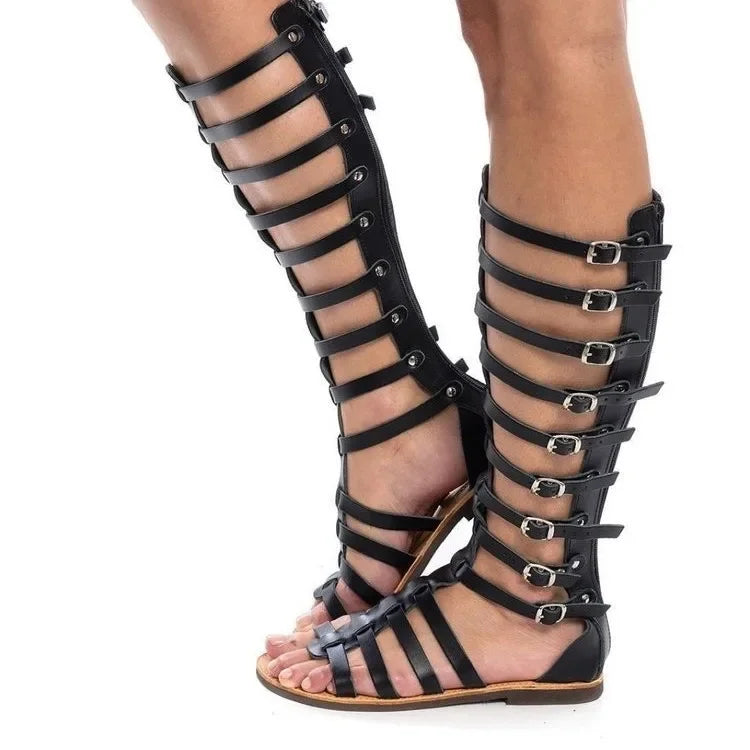 High-Top Roman Gladiator Sandals for Effortless Elegance Plus Size 43