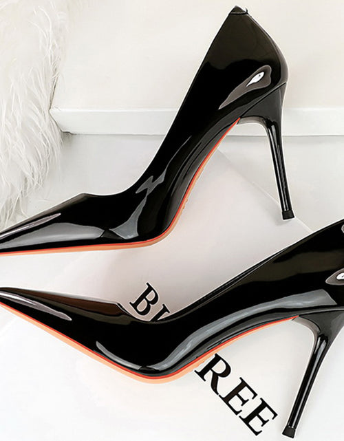 Load image into Gallery viewer, Timeless Elegance: 9.5cm Glossy Stiletto Heels for Every Occasion
