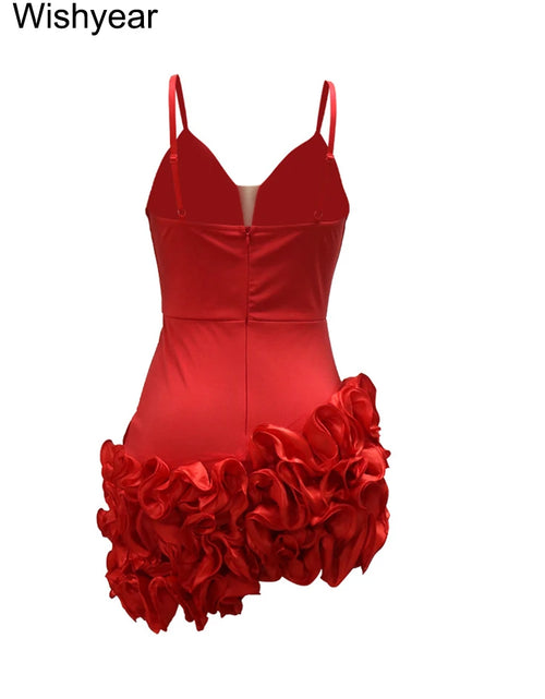 Load image into Gallery viewer, Elegant Ruffle Strap Mini Dress – Sexy and Sophisticated for Special Evenings
