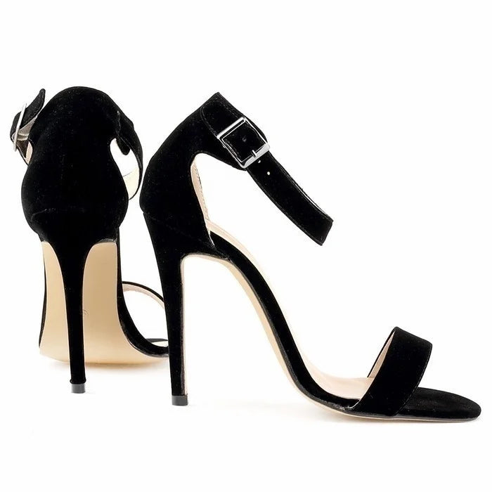 Classic Sexy Open Toe Ankle Strap Sandals – 11CM Stiletto Heel Wedding & Party Pumps for Women