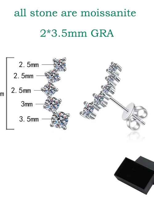 Load image into Gallery viewer, Smyoue 1.16cttw Gradient Moissanite Stud Earrings – Sparkling Party Jewelry in 925 Sterling Silver for Women
