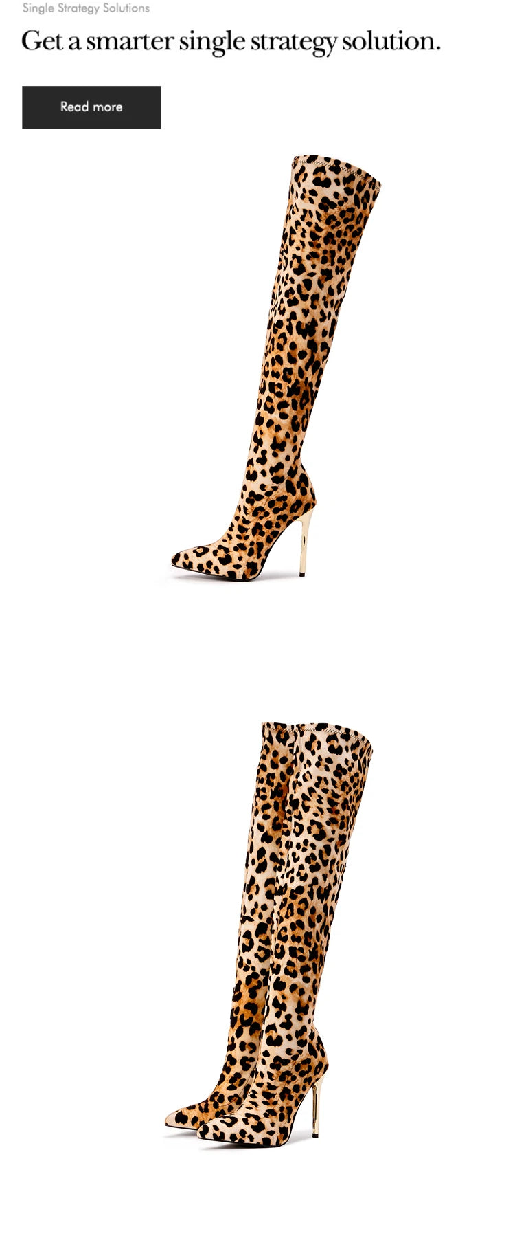 Chic & Bold: Women's Leopard Print Long Boots with Slim Heels - Sexy, Stylish & Plus-Size Friendly!