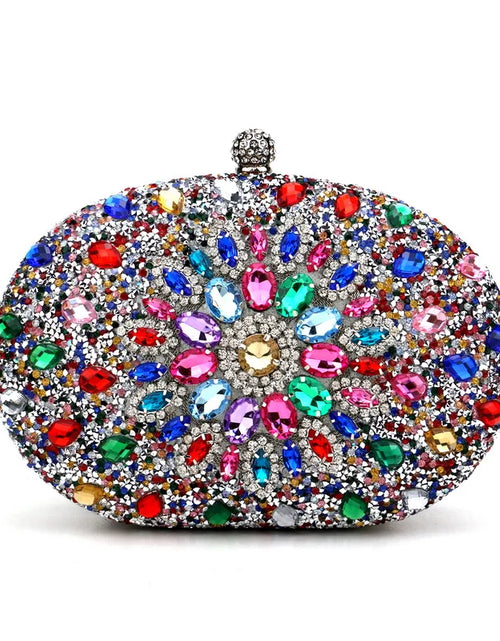 Load image into Gallery viewer, Luxury Diamond Crystal Clutch – Elegant Evening Bag for Weddings &amp; Parties
