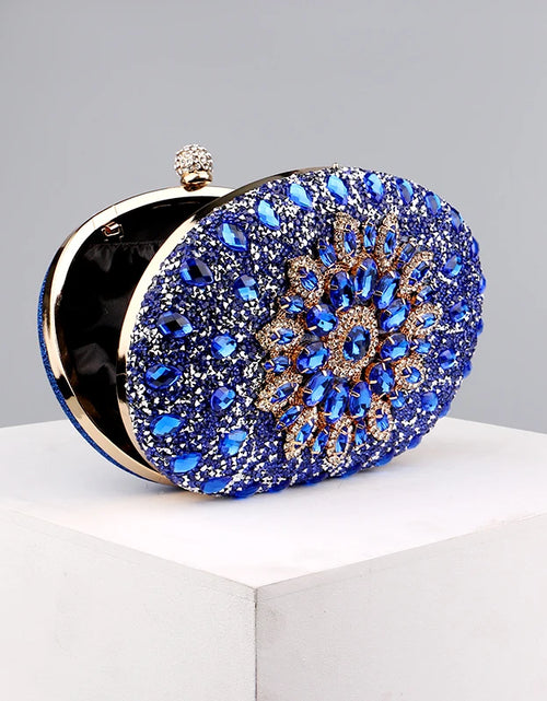 Load image into Gallery viewer, Luxury Diamond Crystal Clutch – Elegant Evening Bag for Weddings &amp; Parties
