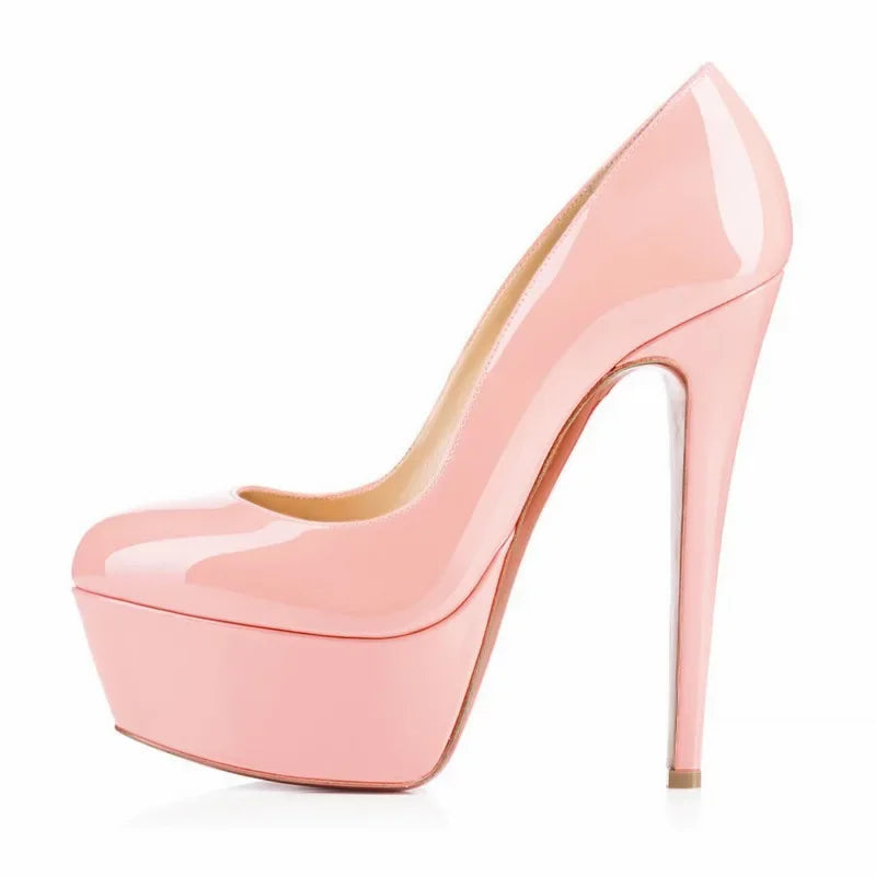 Dare to Shine: 14cm Platform Stiletto Heels for Unisex Confidence