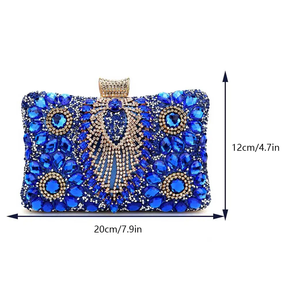 Luxury Rhinestone Glitter Evening Bag – Vintage Tassel Clutch for Weddings & Dinners