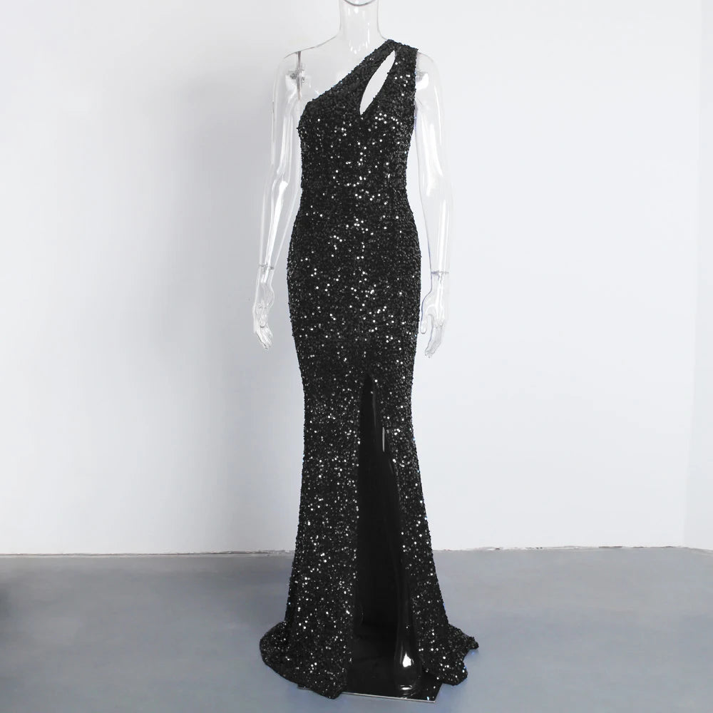 Show-Stopping: Sexy Cut-Out Sequin Bodycon Party Dress for Unforgettable Nights