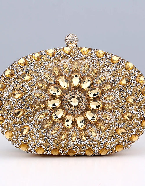 Load image into Gallery viewer, Luxury Diamond Crystal Clutch – Elegant Evening Bag for Weddings &amp; Parties
