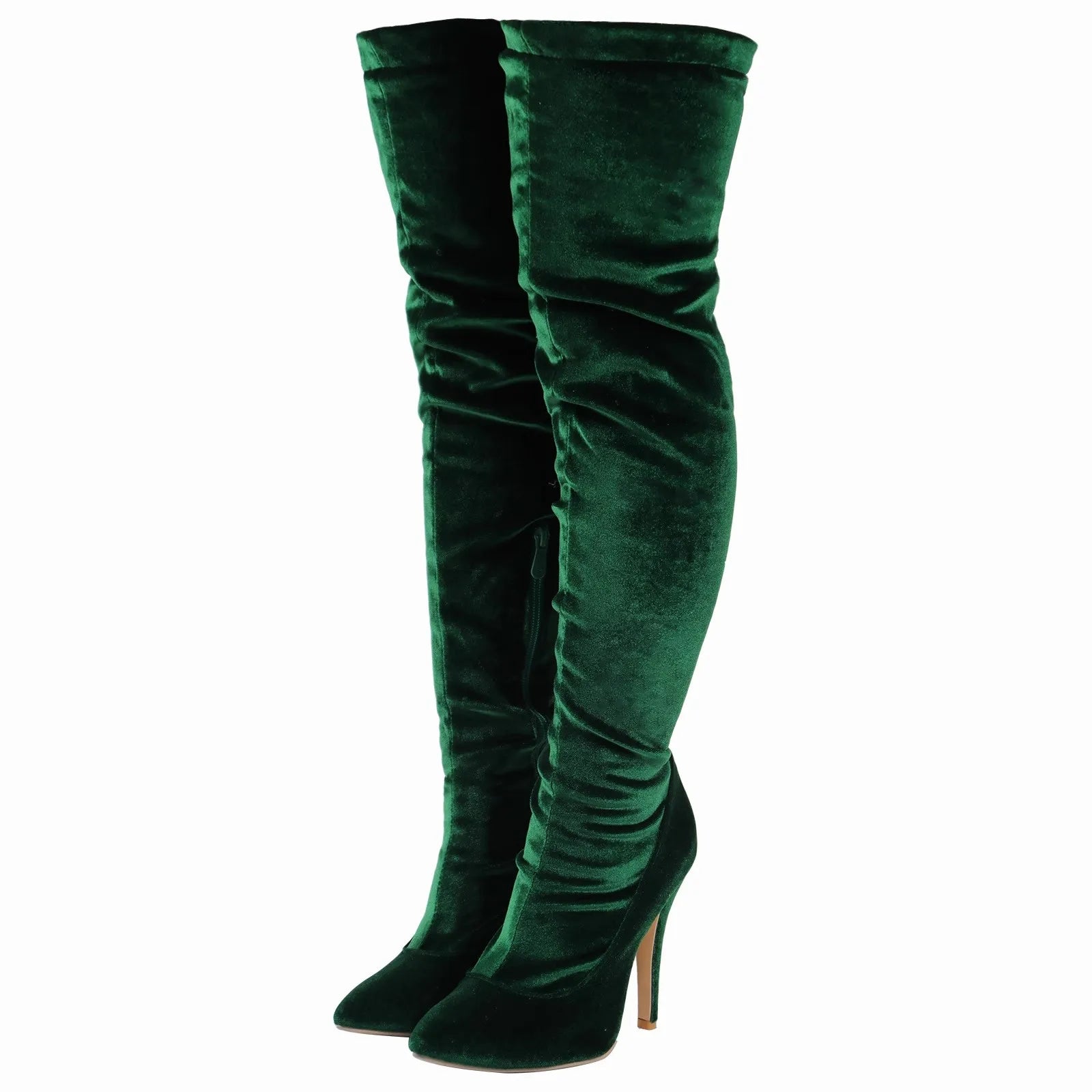 Velvet Elegance: Over-the-Knee Heeled Boots for Sophisticated Glamour