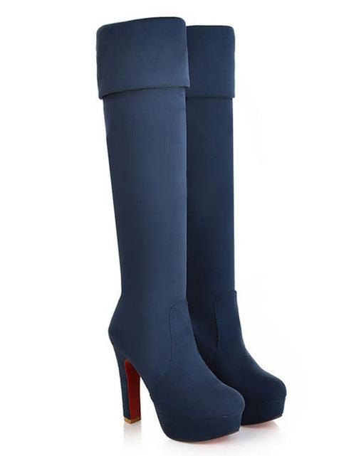 Load image into Gallery viewer, Step into Elegance: Winter Over-The-Knee High-Heel Platform Boots
