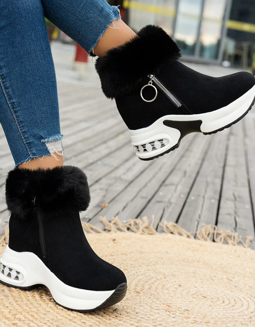 Load image into Gallery viewer, Cozy Luxe: Winter Warm Sneakers with Fluffy Comfort &amp; Style
