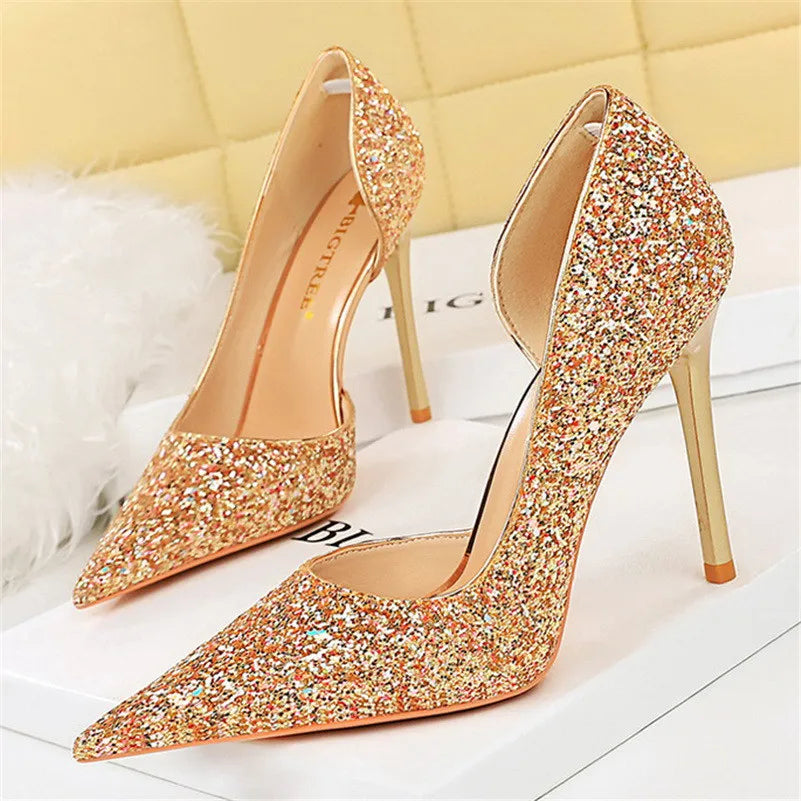 Elegant Sparkly Sequin Stiletto Pumps – Perfect Party Heels