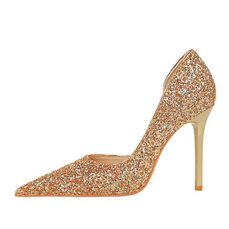 Elegant Sparkly Sequin Stiletto Pumps – Perfect Party Heels