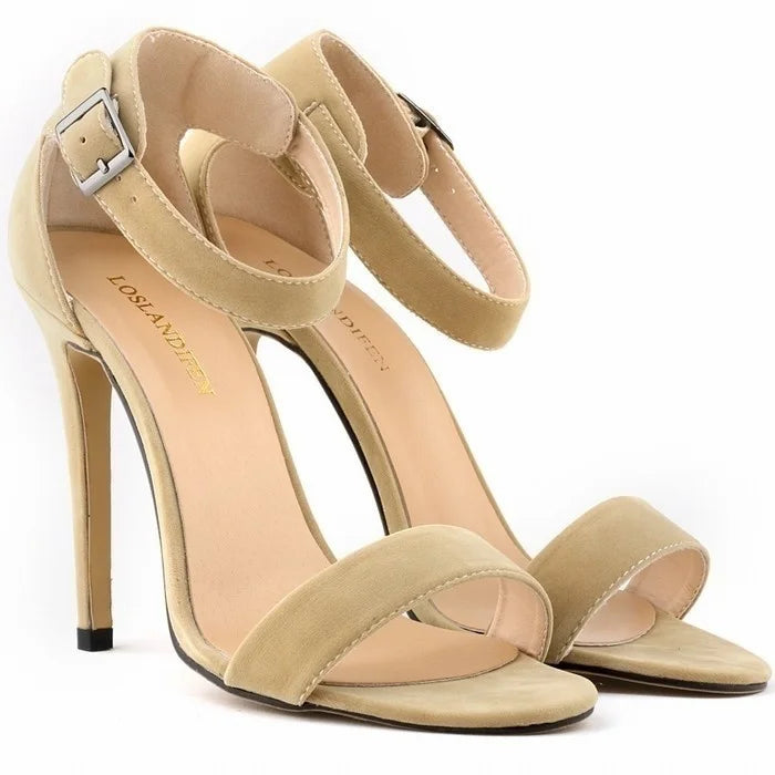 Classic Sexy Open Toe Ankle Strap Sandals – 11CM Stiletto Heel Wedding & Party Pumps for Women