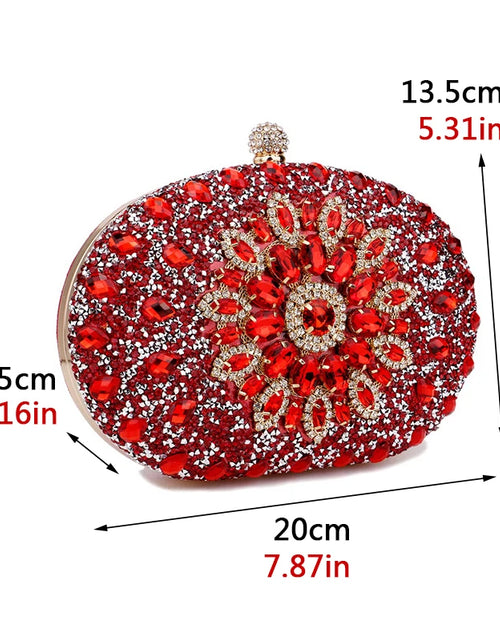 Load image into Gallery viewer, Luxury Diamond Crystal Clutch – Elegant Evening Bag for Weddings &amp; Parties
