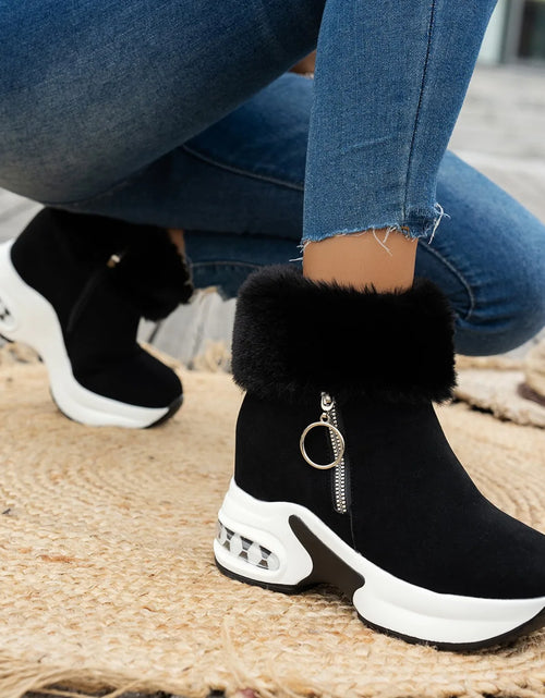 Load image into Gallery viewer, Cozy Luxe: Winter Warm Sneakers with Fluffy Comfort &amp; Style
