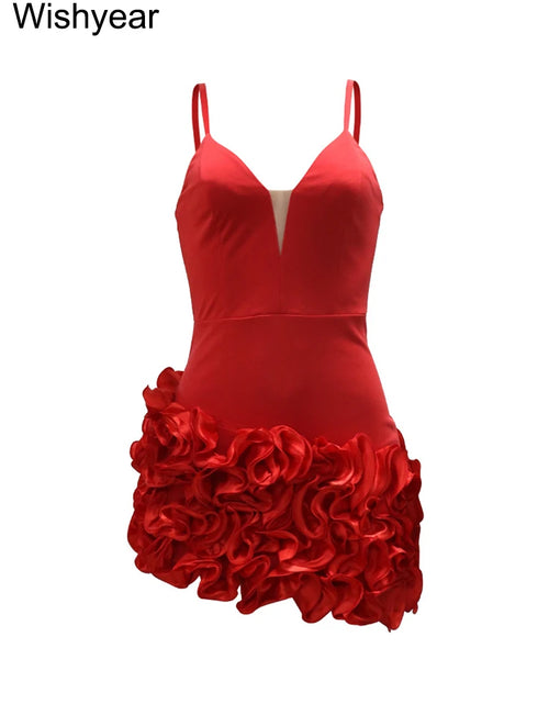 Load image into Gallery viewer, Elegant Ruffle Strap Mini Dress – Sexy and Sophisticated for Special Evenings
