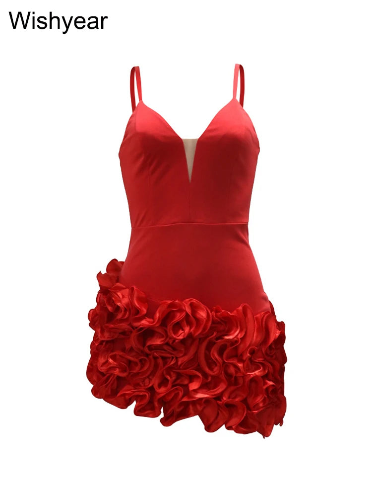 Elegant Ruffle Strap Mini Dress – Sexy and Sophisticated for Special Evenings