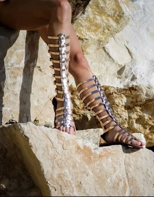 Load image into Gallery viewer, High-Top Roman Gladiator Sandals for Effortless Elegance Plus Size 43
