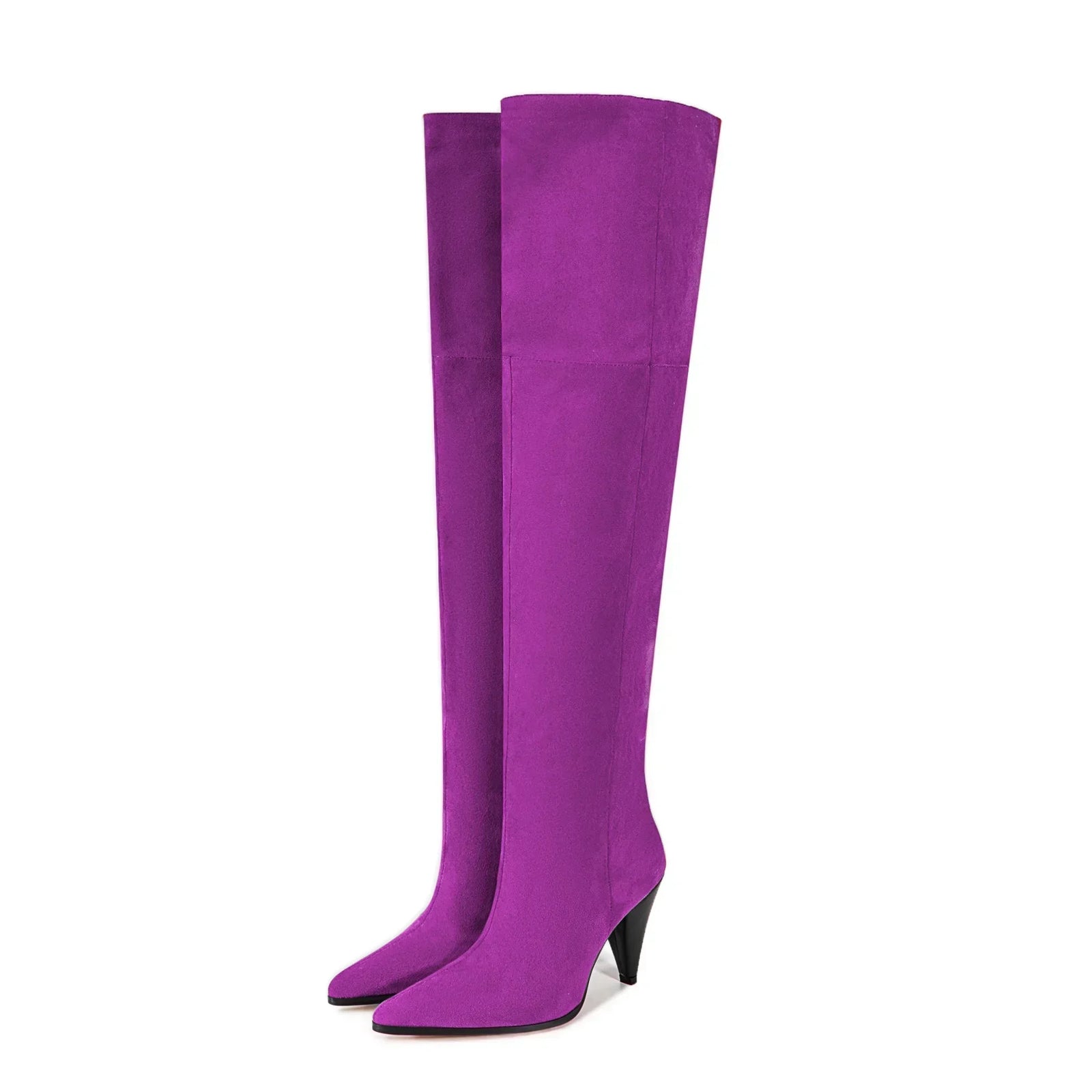 European & American Autumn/Winter Fashion Over-the-Knee High Heel Boots – Pointed Tapered Design