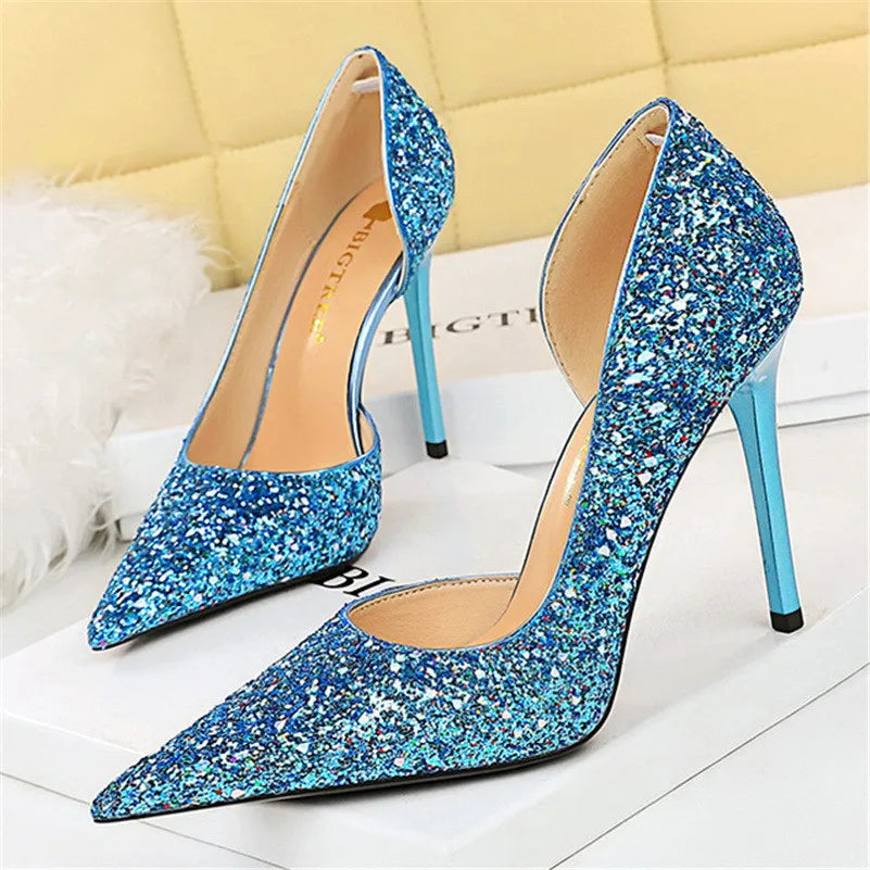 Elegant Sparkly Sequin Stiletto Pumps – Perfect Party Heels