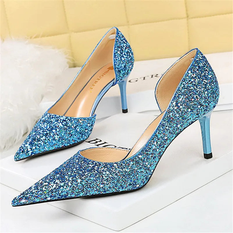 Elegant Sparkly Sequin Stiletto Pumps – Perfect Party Heels